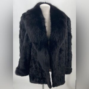 Beautiful Black Fox Fur Jacket